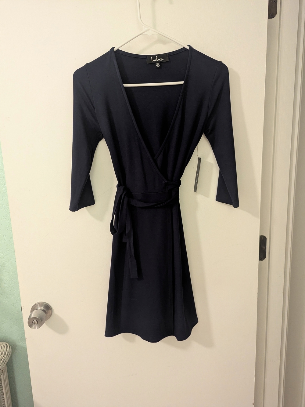 Lulu's Navy Wrap Dress Brand New
